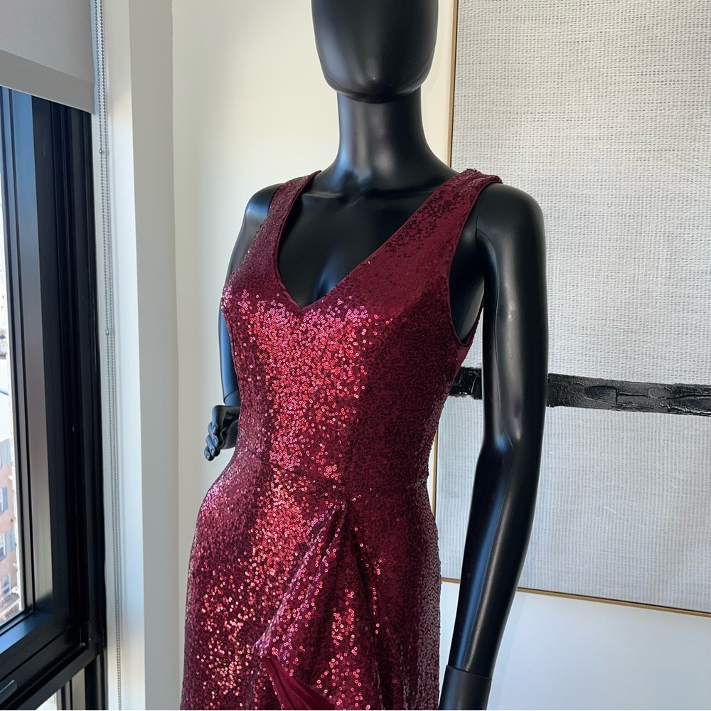 Grace Karin Red High Low V-Neck Sundress - Picture 3 of 7